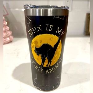 Hocus Pocus Binx Halloween Goth Black 20oz Stainless Steel Tumblr With Lid